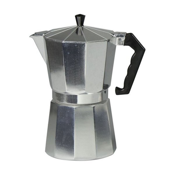 Home Basics 12 Cup Demitasse  Shot Aluminum Stovetop Espresso Maker, Grey EM00209